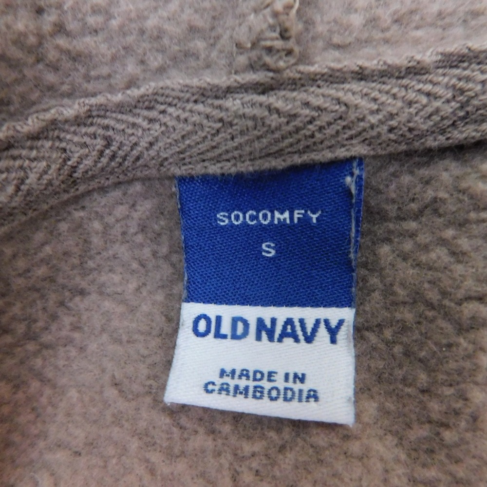 Old Navy SoComfy Brown Cropped Hoodie Sweatshirt Womens S Drop Shoulder Fleece - Picture 7 of 8